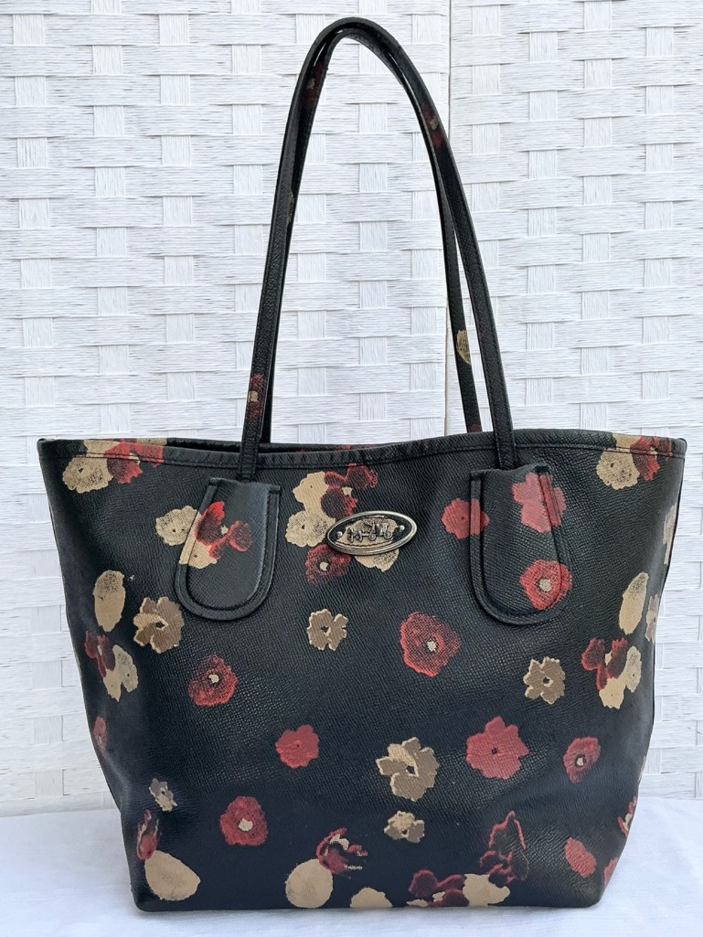 Coach Lg Halftone Floral Tote Bag